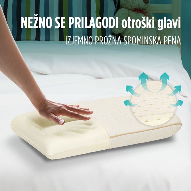 Otroški vzglavnik iz spominske pene Hitex MemoDream Junior, 30 cm x 50 cm x 9 cm 4
