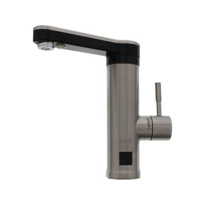 WELL STREAM električna grelna pipa, 3000W, 120° vrtenje, 110cm kabel, LCD zaslon, IPX4 vodoodpornost, topla/vroča voda v nekaj sekundah, nerjaveče jeklo 2