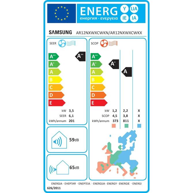 Klima z montažo Samsung WindFree AR12RXWXCWKNEU Wi-Fi 2