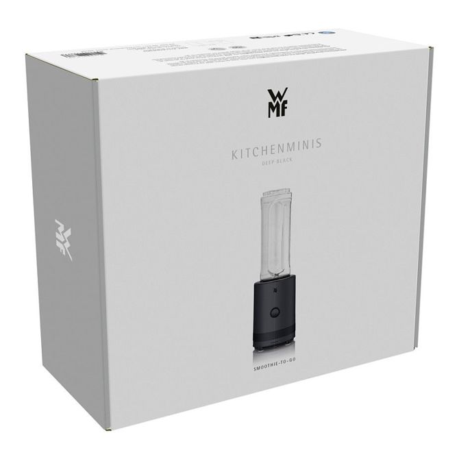 Blender WMF Küchenminis Smoothie-to-go, 300 W, črna, 0,6 l, drobilnik ledu, Tritan posoda 3