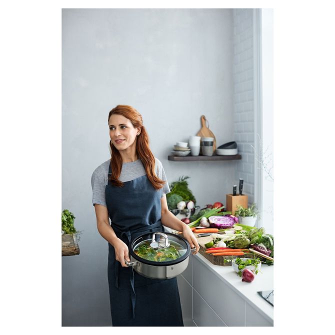 Parni kuhalnik WMF Vitalis s steklenim pokrovom 28 cm 5