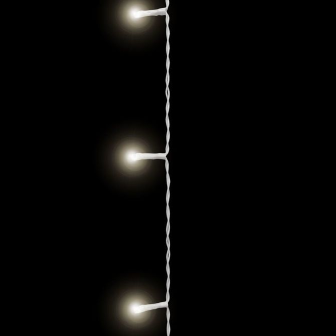 Zunanja svetlobna zavesa s 100 LED diodami 2,2m, bela, omrežno napajanje, IP44 - 8 programov 4