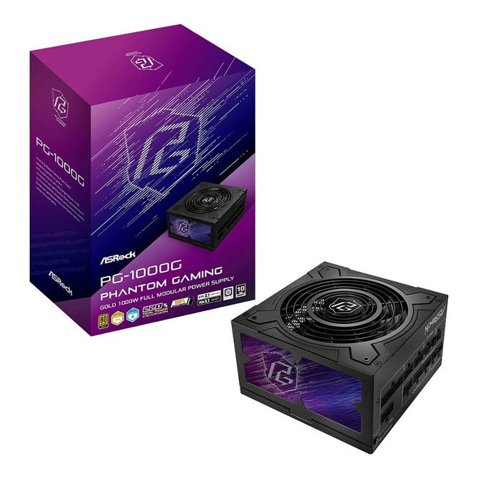 1000W ASRock Phantom Gaming PG-1000G 1000W ATX 80+ zlata črna maloprodajna