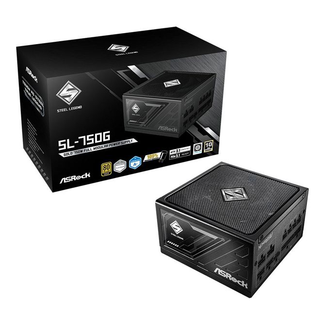 Napajalnik  ASRock Steel Legend SL-1000G 1000W ATX 80+ zlata črna barva