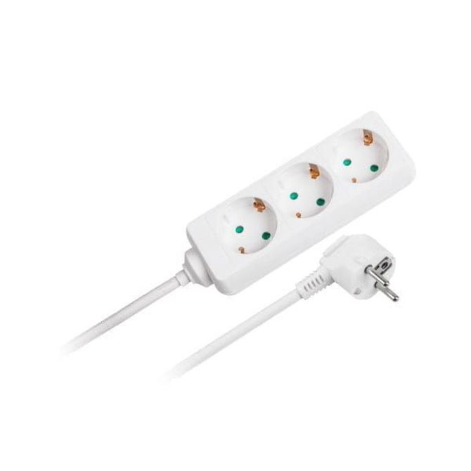 Električni razdelilec Rebel 150 cm, 3x priklop, 2300 W, varovalo za otroke, bela barva