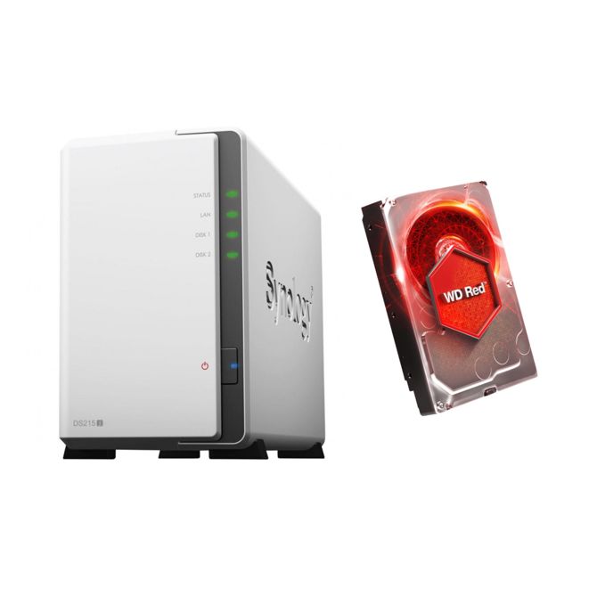 NAS Synology DS-216j + 2x 3TB Trdi disk WD RED