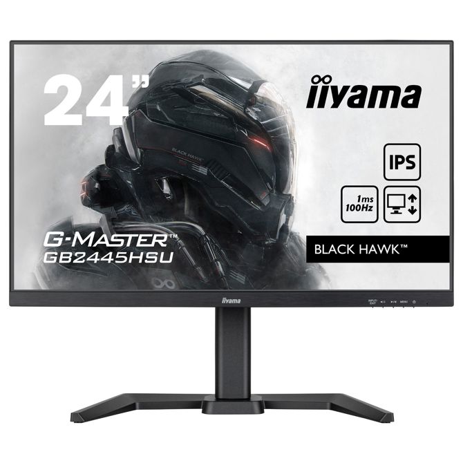 Monitor Iiyama G-Master GB2445HSU-B1, 60,96cm (24), 16:9, FHD, 250cd/m2, 100 Hz, IPS,HDMI, DP, črna