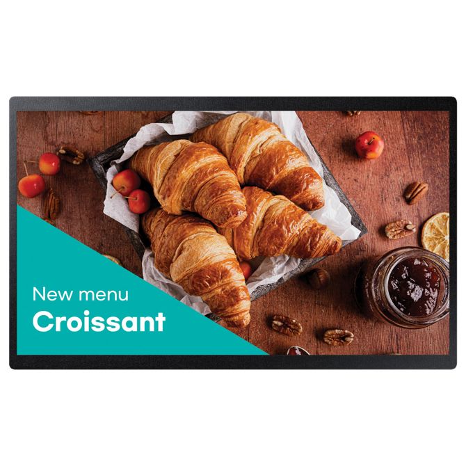 Zaslon Samsung QB24C 61 cm (24), 1920x1080 (FHD), 16:9 FHD 14ms 16/7 DigitalSignage USB HDMI Ethernet 25%Haze Tizen Black