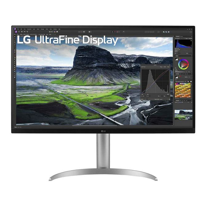 Monitor LG UltraFine 32UQ850V-W 80,1 cm (31,5), 3840x2160 (4K UHD), IPS, 400 cd/m2, 16:9 5ms 60Hz HDMI DP USB-C 90W,  zvočnik Pivot Silver 98136253