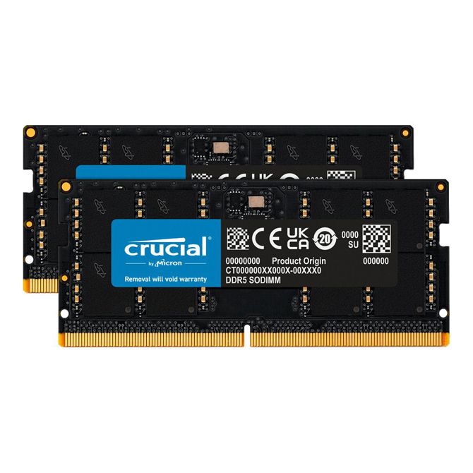 RAM za računalnike Crucial 96GB KIT (2x48GB) DDR5 5600MHz CL46 ECC SO-DIMM