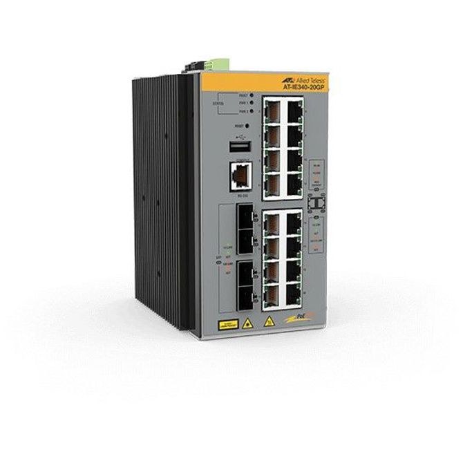 Industrijsko ethernetno stikalo ALLIED L3, 16x 10/100/1000-T PoE+, 4x SFP vrata