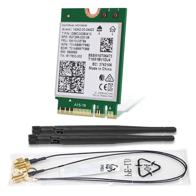 ASROCK AX210NGW M.2 2230 Wi-Fi 6E BT 5.2 kit mrežna kartica