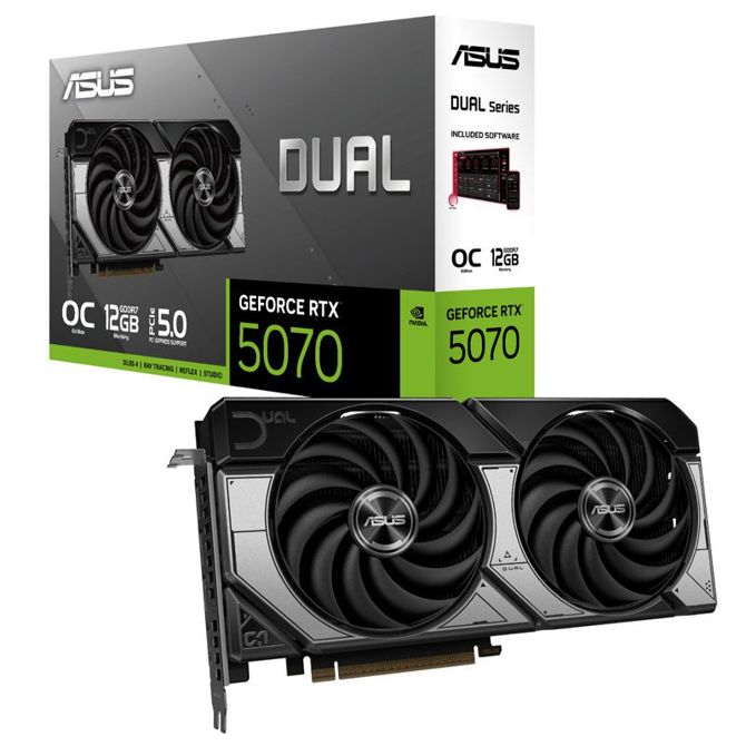 Grafična kartica ASUS GeForce RTX 5070 OC 12GB GDDR7 (DUAL-RTX5070-O12G) grafična kartica