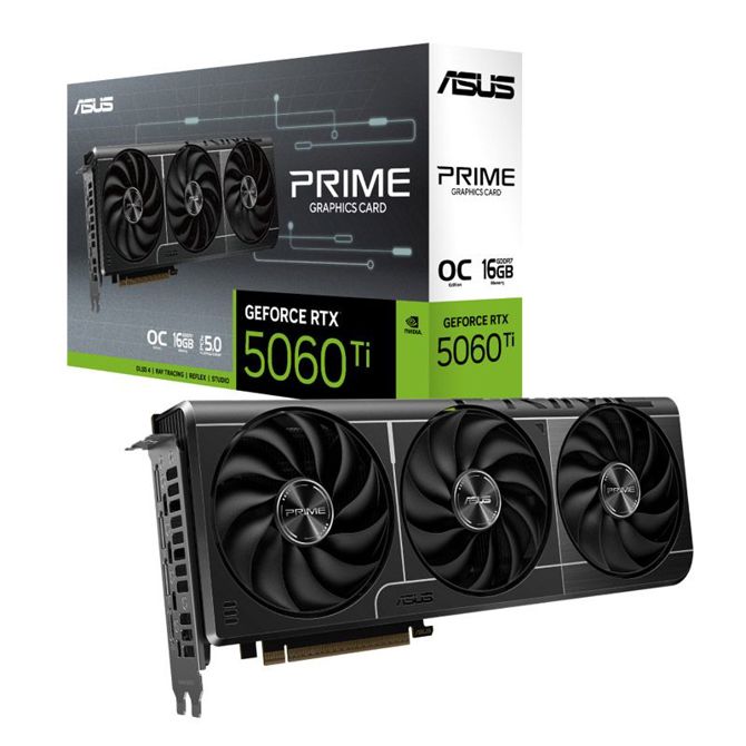 Grafična kartica ASUS Prime GeForce RTX 5060 Ti OC 16GB GDDR7 (PRIME-RTX5060TI-O16G) grafična kartica