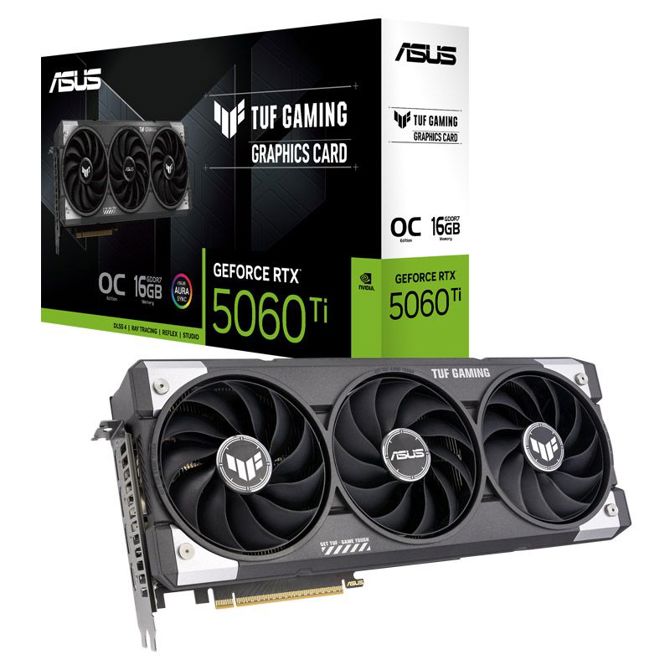 Grafična kartica ASUS TUF GeForce RTX 5060 Ti OC 16GB GDDR7 (TUF-RTX5060TI-O16G-GAMING)
