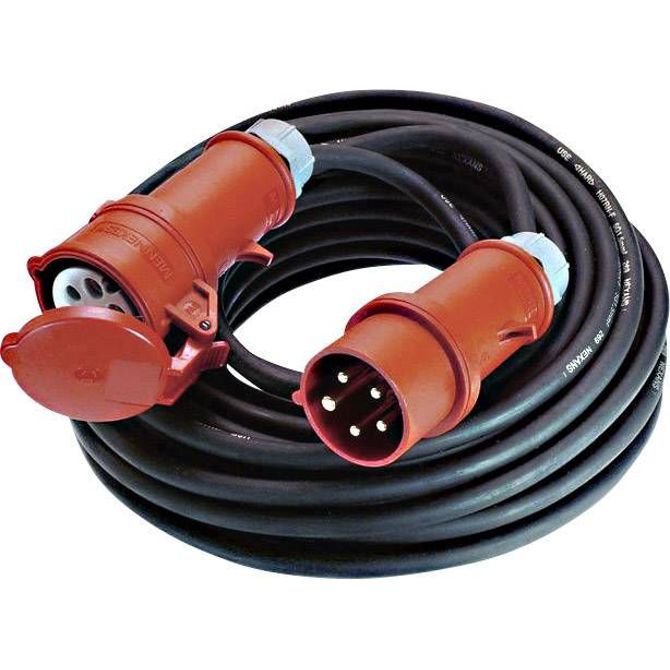 Bachmann Electric 0165792 električni podaljšek 16 A črne barve 5 m za zunanjo uporabo