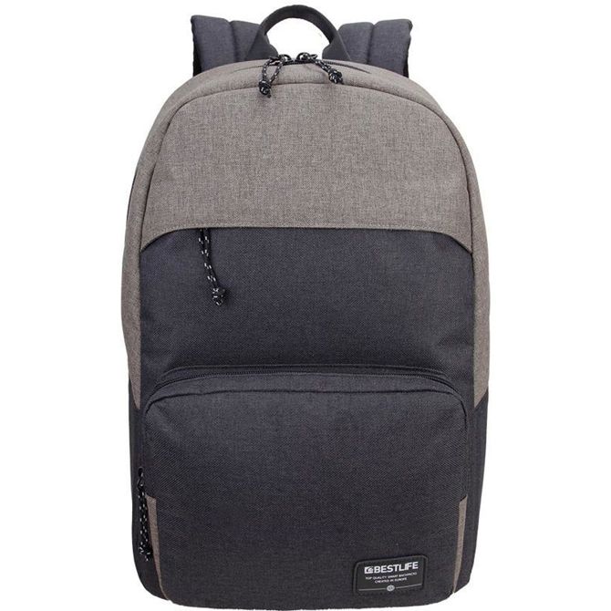 Nahrbtnik z oblazinjenim predalom Bestlife Alpha (BB-3526)  za prenosni računalnik do 15,6” siv, velik glavni predal