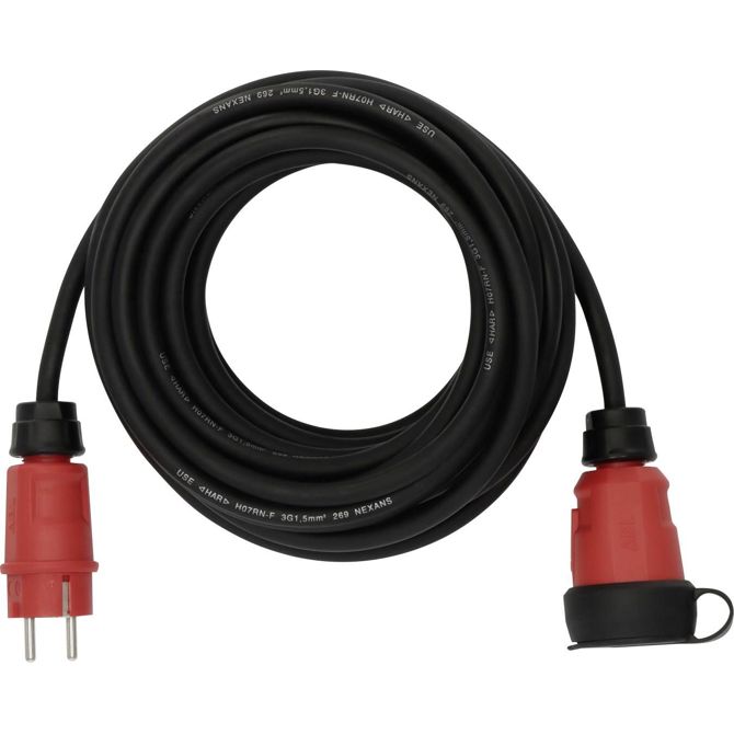 Brennenstuhl 9161100110 tok podaljšek  16 A črna, rdeča 10 m H07RN-F 3G 1,5 mm²