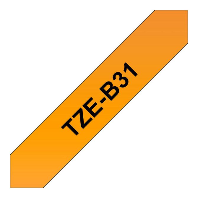 BROTHER P-Touch TZE-B31 črna na neonsko oranžni podlagi 12 mm