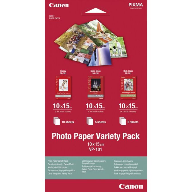 CANON VP-101 fotopapir, mešani paket, 10 x 15 cm