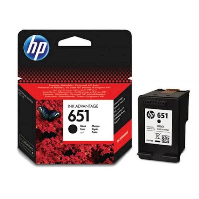 Črno črnilo HP 651 za Deskjet Ink Advantage 5575/5645 za 600p (C2P10AE)