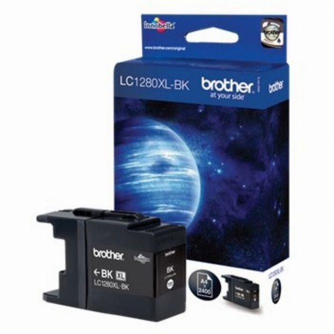 Črnilo za tiskalnik  Brother LC-1280XLBK črna, za MFC-J6510DW/J6710DW/J6910DW, do 2400 strani, original