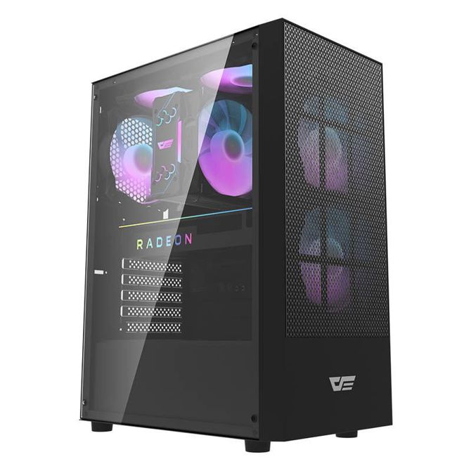 Računalniško ohišje Darkflash A290 + 3 ventilatorji (črno)