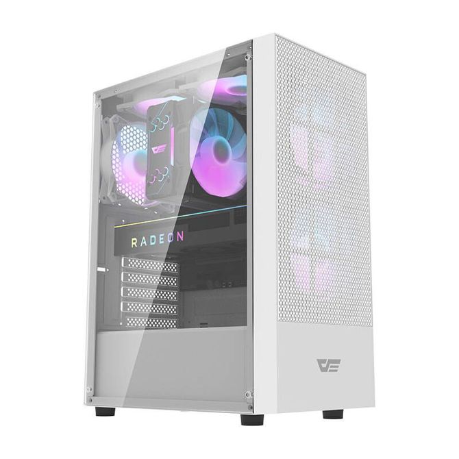 Računalniško ohišje Darkflash A290 + 3 ventilatorji (belo)