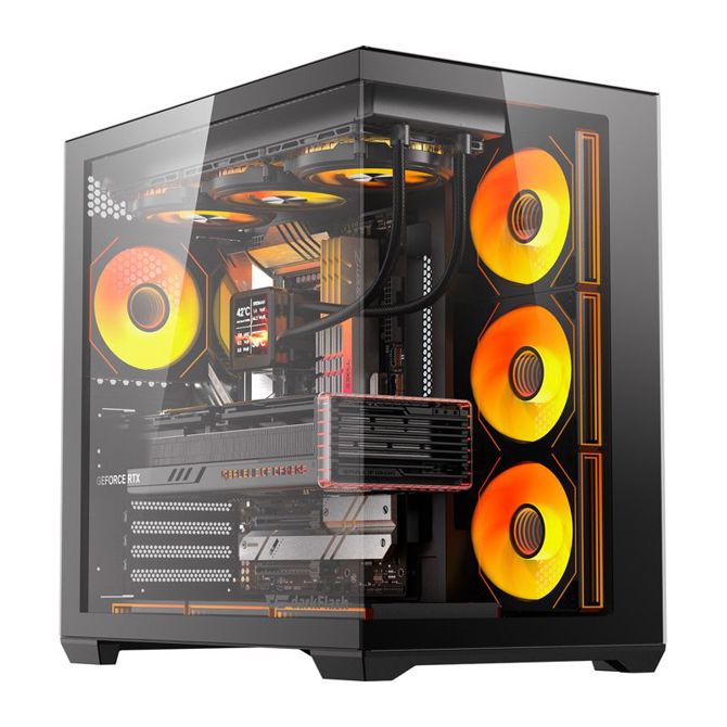 Ohišje računalnika DarkFlash C280 (črno) + 7 ventilatorjev