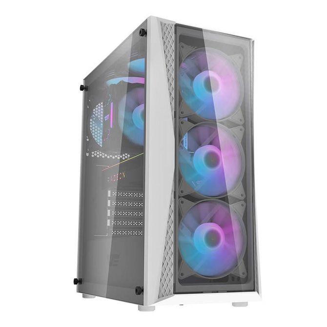 Računalniško ohišje Darkflash DK352 Plus s 4 ventilatorji (črno-belo)