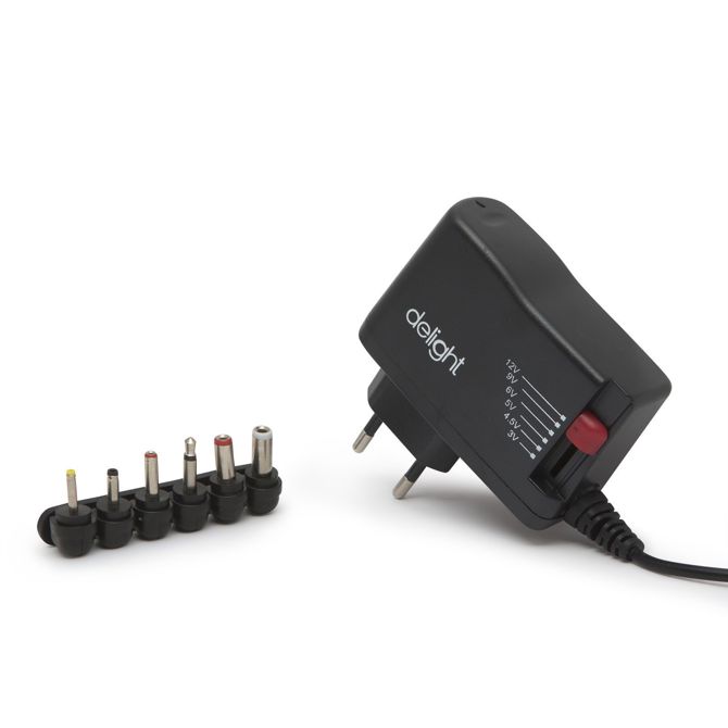 Delight 55056B 1,5A univerzalni adapter s nastavljivi izhodno napetostjo