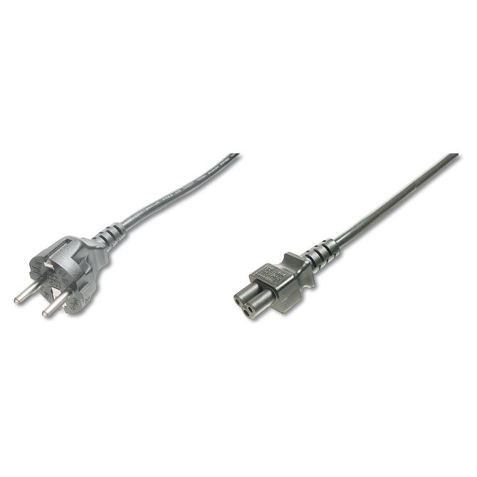DIGITUS priključni kabel CEE 7/7 (tip F) -> C5 St/Bu 1,8 m v plastično vrečko