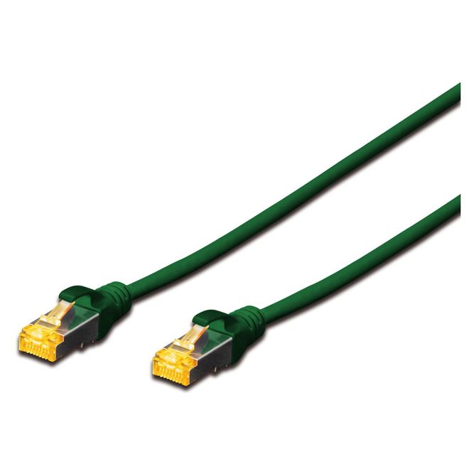 DIGITUS CAT 6A S/FTP patch kabel, 0,5 m, zelen