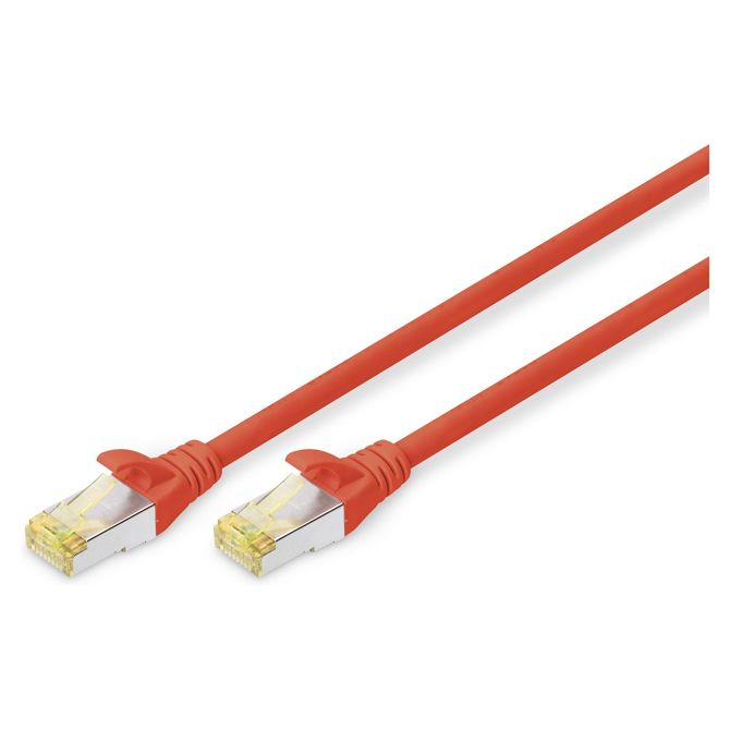 DIGITUS CAT 6A S/FTP patch kabel, 2 m, rdeč