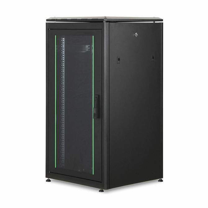 Digitus kabinet 22U 1155 600x600 črn sestavljen DN-19 22U-6/6-B-1