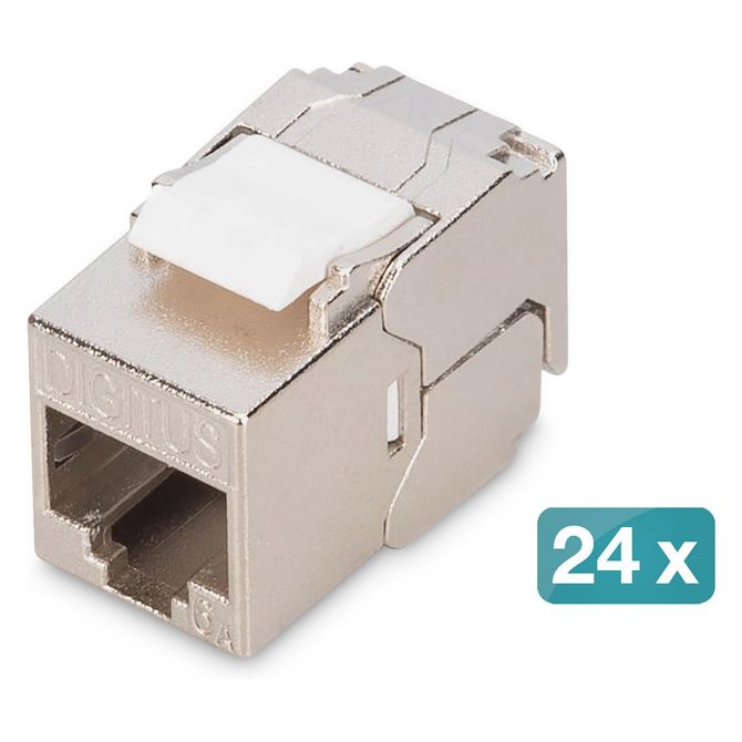 DIGITUS Keystone Cat6A zaščiten 24-delni, brez orodja