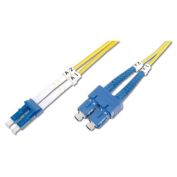 DIGITUS LWL patchkabel LC -> SC 3,00 m enomodni dupleksni OS2
