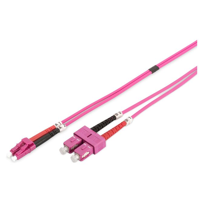 DIGITUS LWL patchkabel LC -> SC 5,00 m večmodni dupleksni OM4
