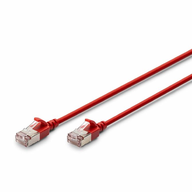 Digitus patch slim FTP CAT.6A  2m rdeč