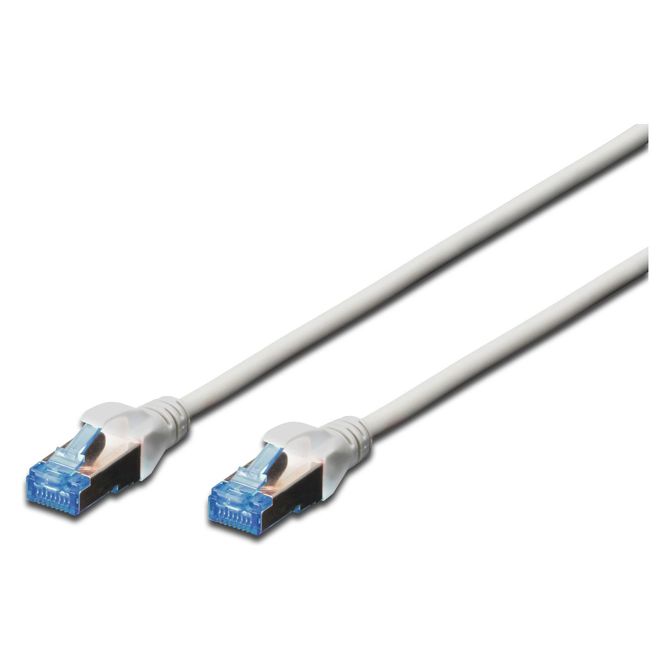 DIGITUS Patchkabel Cat5e SF/UTP Ste. RJ45 3,00 m grau Polybeutel
