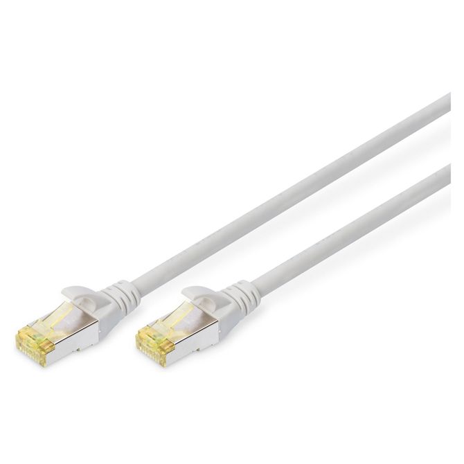 DIGITUS patch kabel Cat6a S/FTP 2xRJ45 7,0 m siv, zaščitni ročaj, polietilenska vrečka