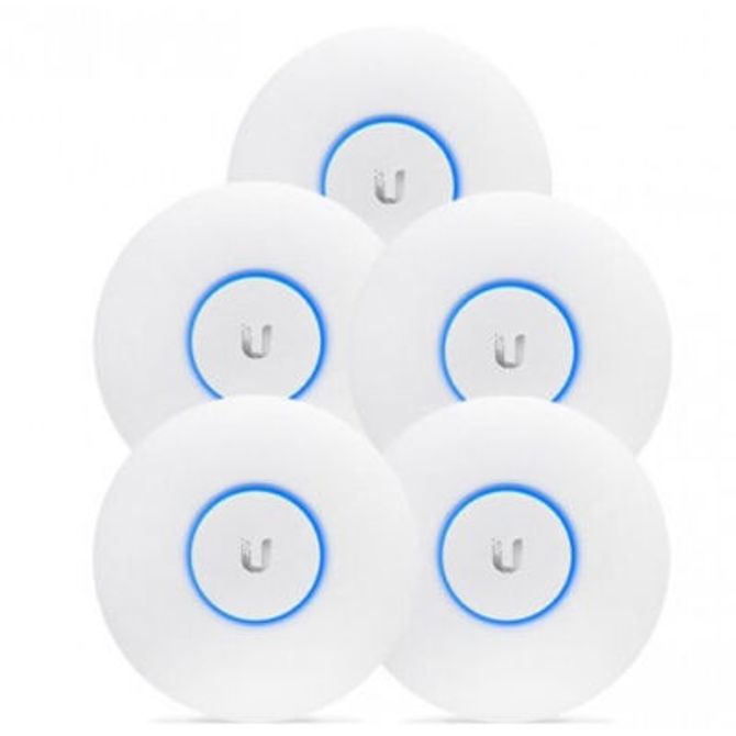 Dostopna točka Ubiquiti UniFi UAP-AC-PRO Wi-Fi 5, 2x RJ-45, dual band, doseg do 122 m, komplet 5 enot