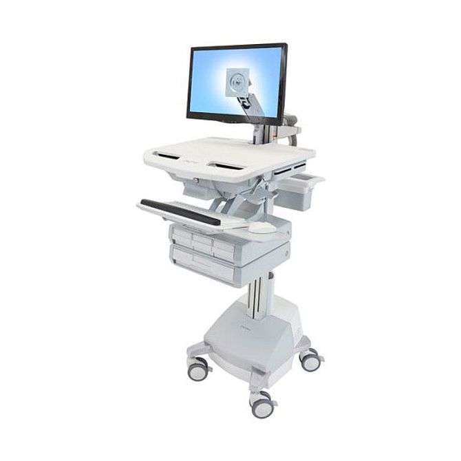 Voziček ERGOTRON StyleView z LCD-roko, SLA pogon, 4 predali, EU