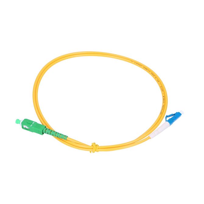 Extralink SC/APC-LC/UPC | Patchcord | Single Mode, Simplex, G652D, 3mm, 1m
