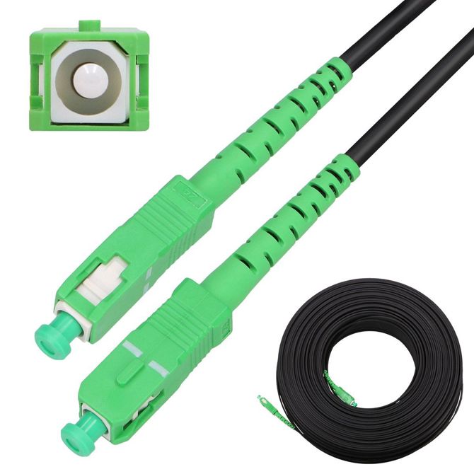Extralink SC/APC-SC/APC | Patchcord | Okroglo, padajoče, enojni način, Simplex, G.657A2, 40 m