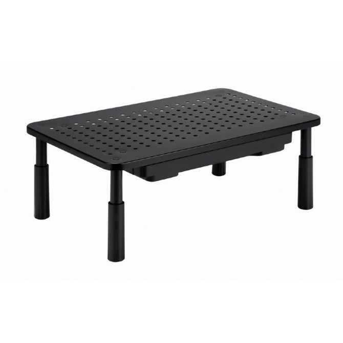 Gembird MS-TABLE-D-01 nastavljivo stojalo za monitor s predalom, 20kg, kovinsko