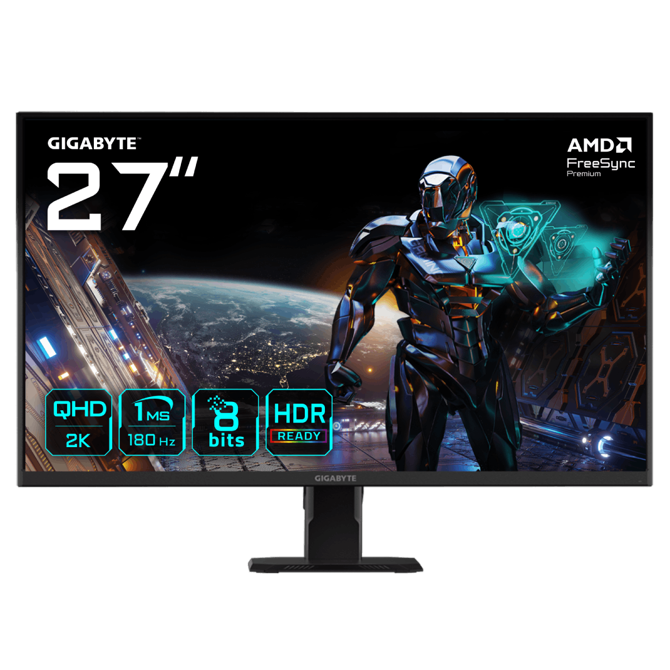 Monitor Gigabyte GS27QA, 68,6 cm (27), QHD IPS, 180 Hz, 1 ms MPRT, HDR Ready
