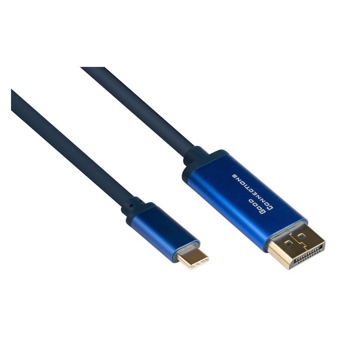 Adapter Good Connections SmaFLEX USB-C na DP1.2 moder 1,5 m