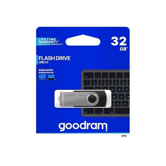 Goodram USB KLJUČ 32GB za shranjevanje podatkov črno srebrn