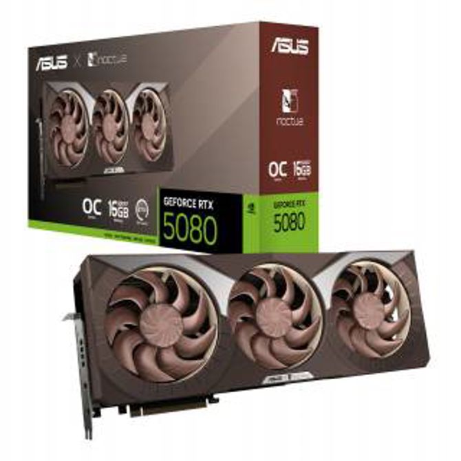 Grafična kartica Asus GeForce RTX 5080 Noctua OC Edition (DLSS 4, 3x DisplayPort, 2x HDMI 2.1)